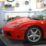 Ferrari 360 Spyder in the workshop